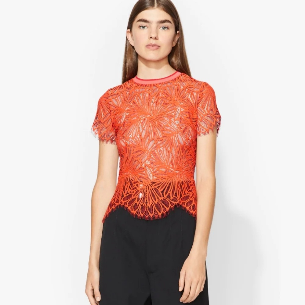 PROENZA SCHOULER TANGERINE LACE TOP, NWT condition